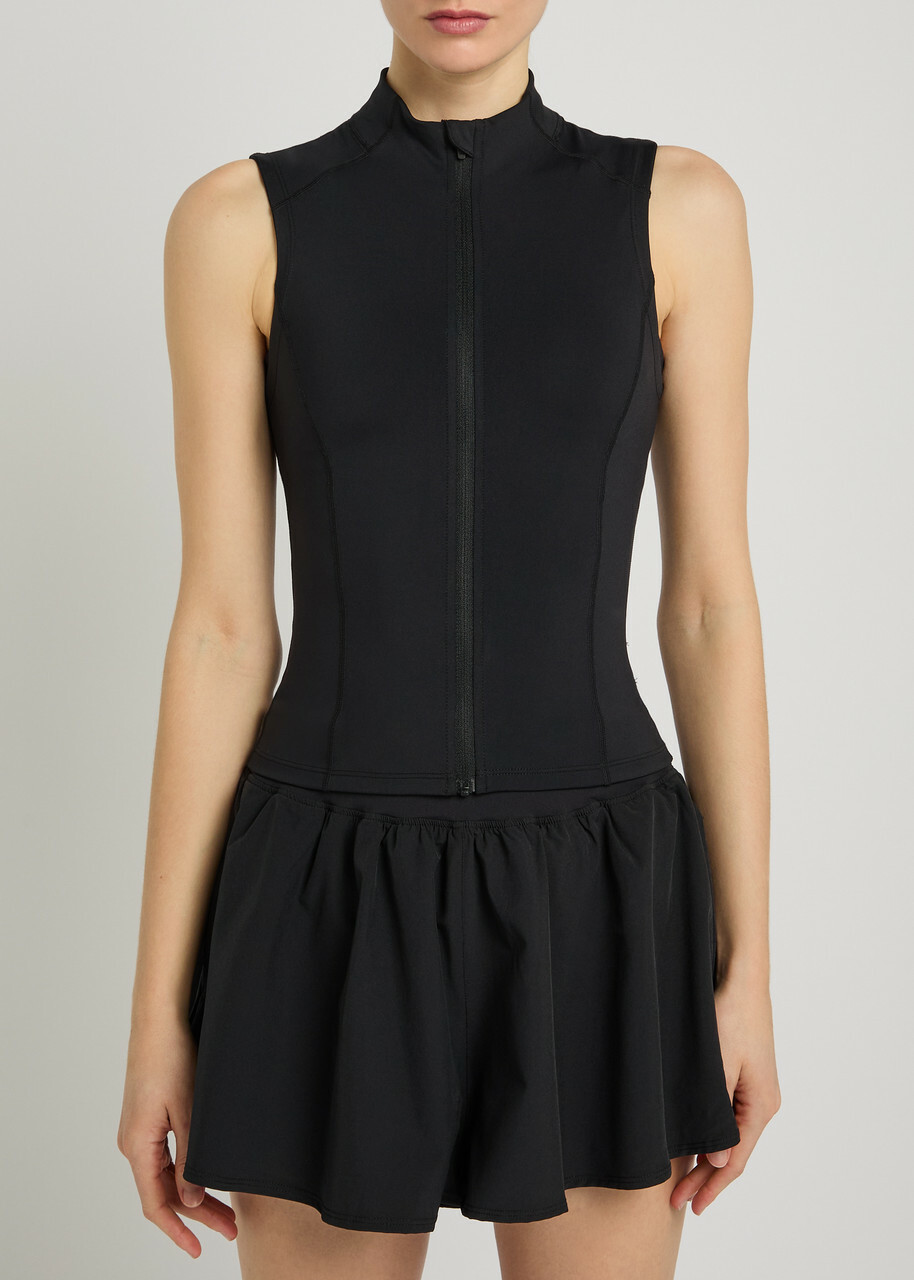Tala Skinluxe Sleeveless Stretch-jersey Jacket Black