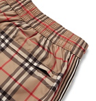 Burberry - Long-Length Checked Swim Shorts - Neutrals