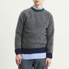 Howlin by Morrison Men's Howlin' Captain Harry Contrast Trim Jumper in Oxford