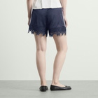 Adidas Women's Firebird Satin Lace Track Short in Night Indigo