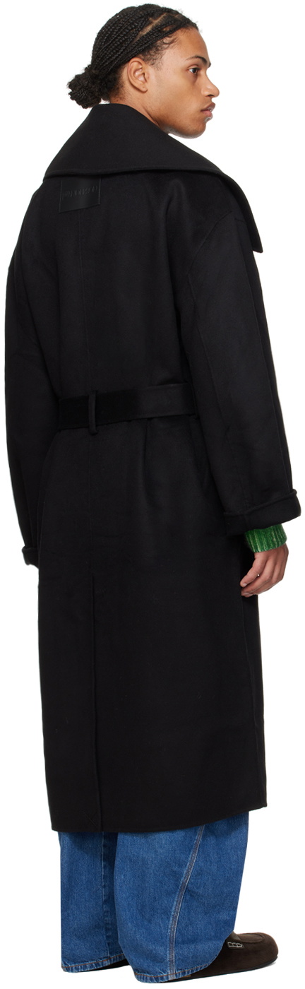 ジャケット・アウター JW Anderson Wrap Coat 24AW JW Anderson Black Wrap Coat JW Anderson
