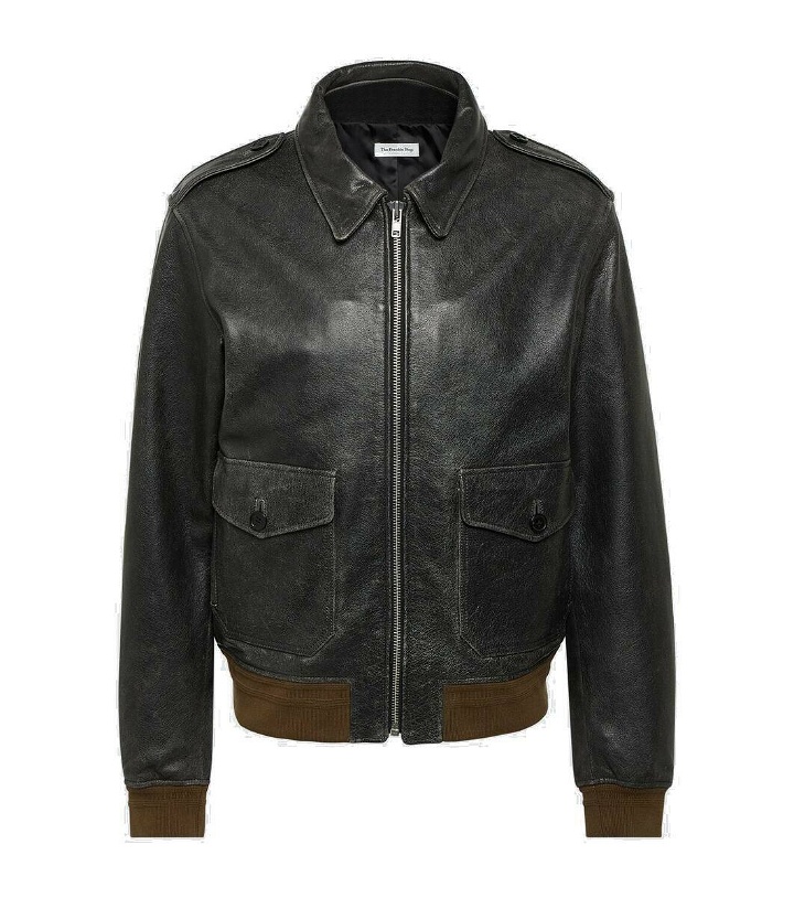 Photo: The Frankie Shop Wyatt leather bomber jacket
