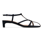 Jil Sander Navy Cage Low-Heel Sandals