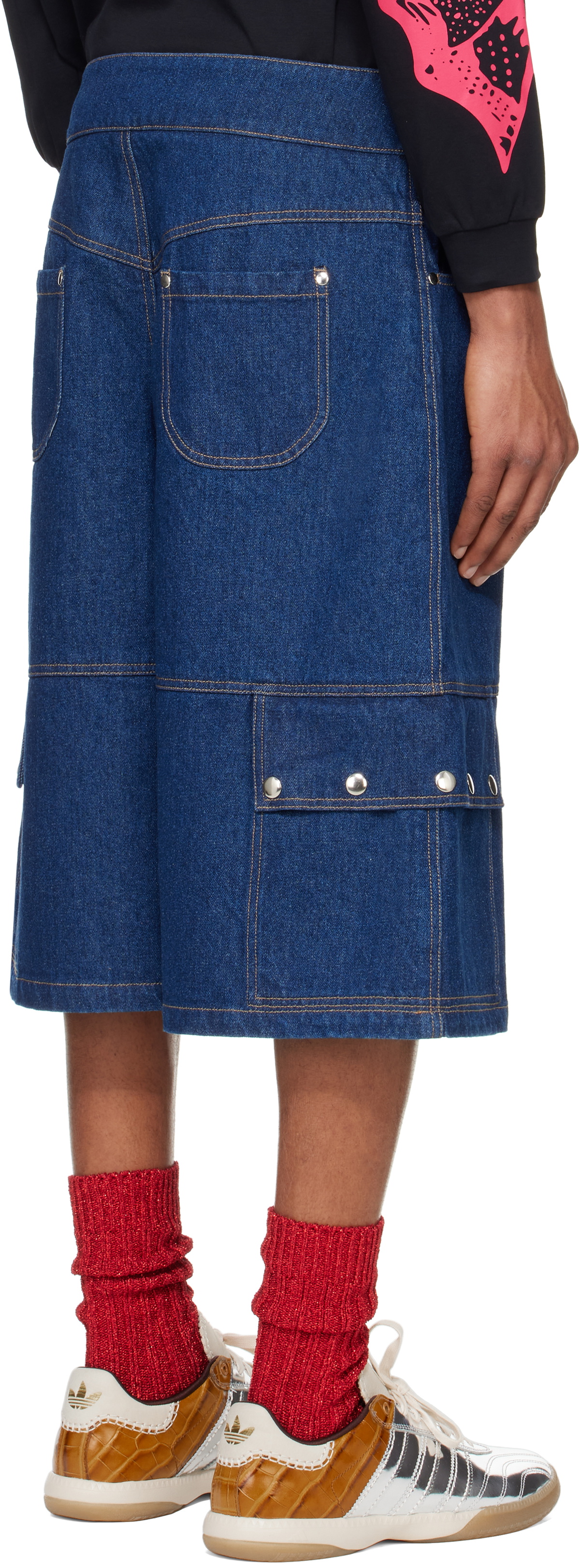 Chopova Lowena Blue Balmy Denim Shorts