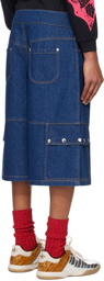 Chopova Lowena Blue Balmy Denim Shorts