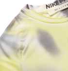 1017 ALYX 9SM - Nike Mesh-Panelled Logo and Camouflage-Print Stretch-Jersey T-Shirt - Yellow