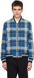 PS by Paul Smith Blue Check Bomber Jacket