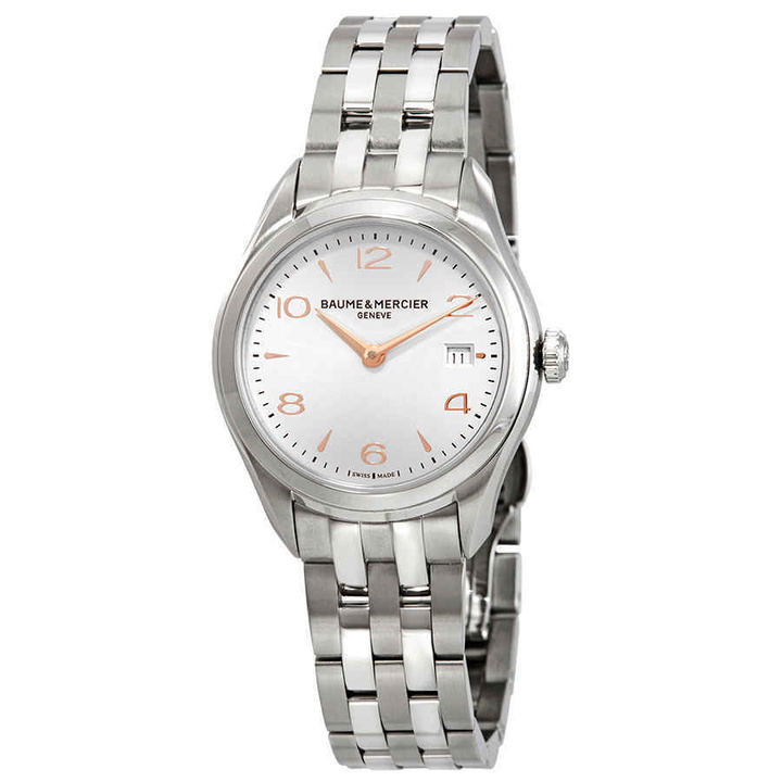 Photo: Baume and Mercier Clifton Silver Dial Ladies Watch 10175
