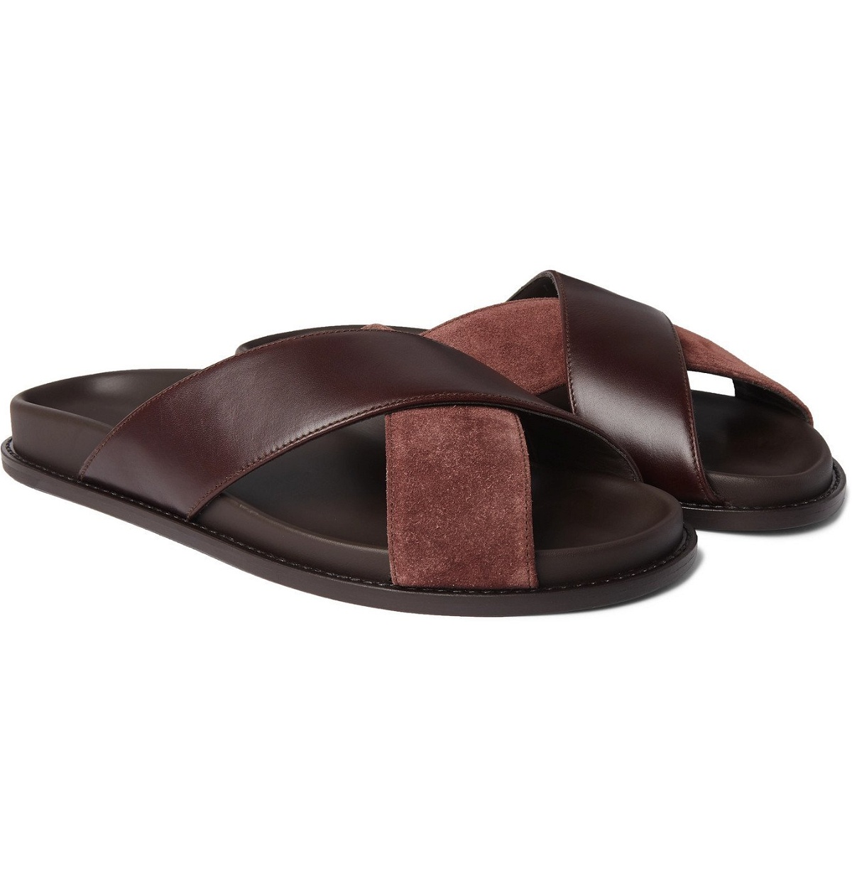 Mr P. - Leather and Suede Sandals - Brown Mr P.