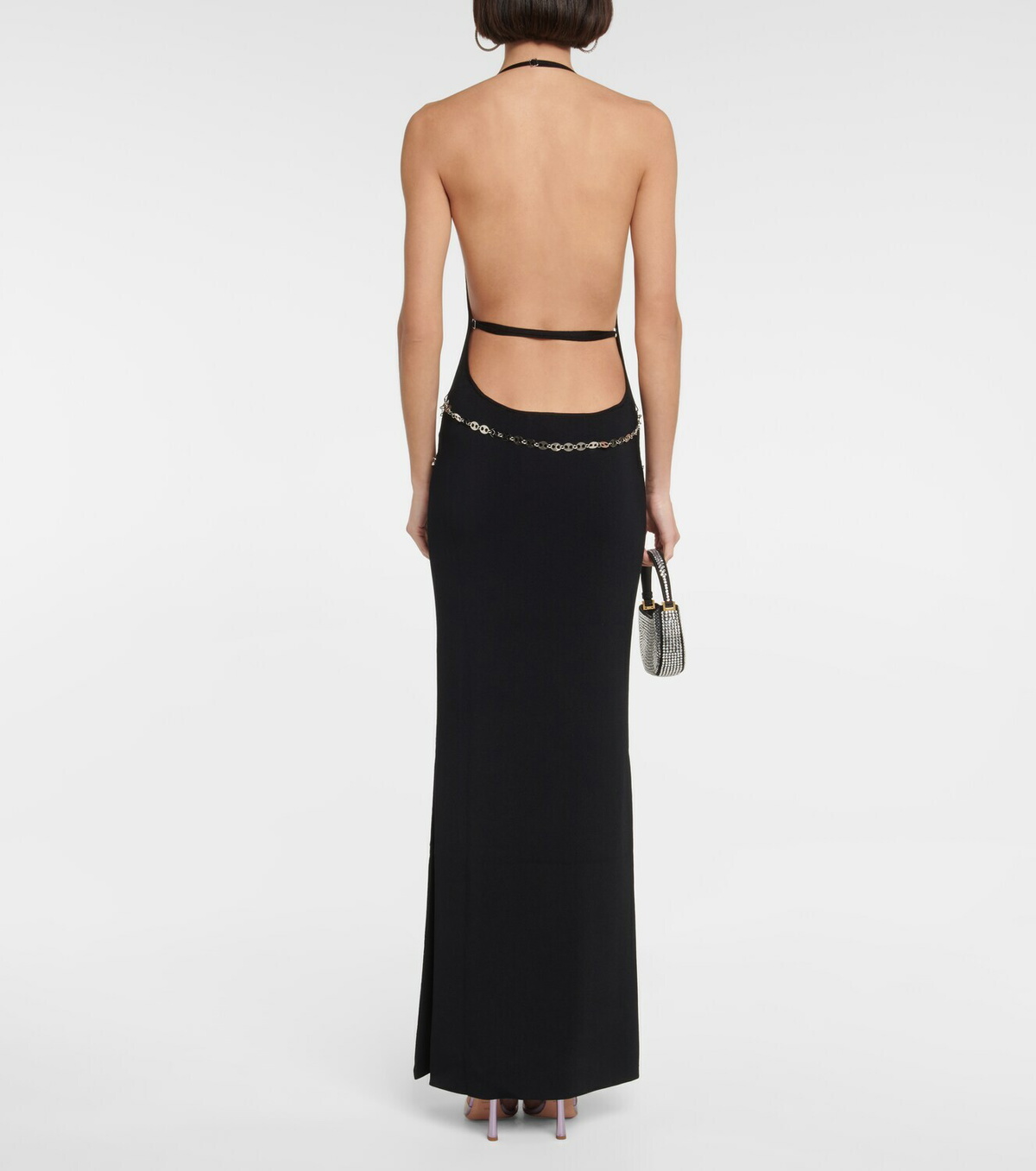 Aya Muse - Excelle embellished halterneck maxi dress