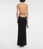 Aya Muse - Excelle embellished halterneck maxi dress
