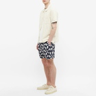 Sunspel Men's Leaf Print Swim Shorts in Navy/Ecru Leaf