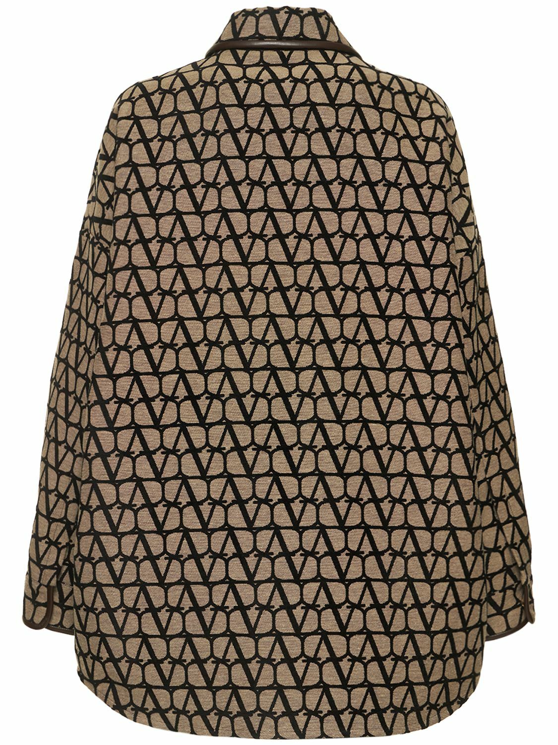 VALENTINO - Logo Jacquard Canvas Shirt Jacket Valentino