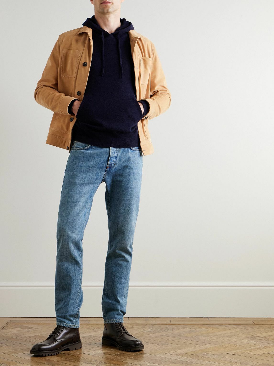 Mr P. - Mitchell Cashmere Hoodie - Blue