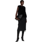 Yves Salomon Black Cropped Feather Gilet Vest
