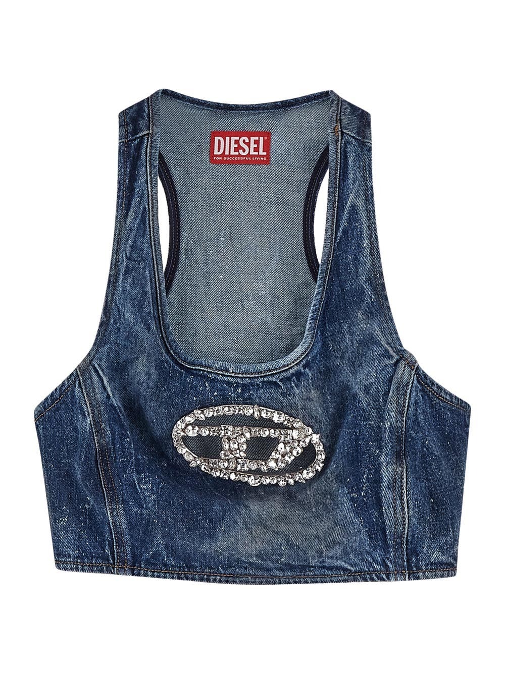 T-Benda strapless crop top, Diesel