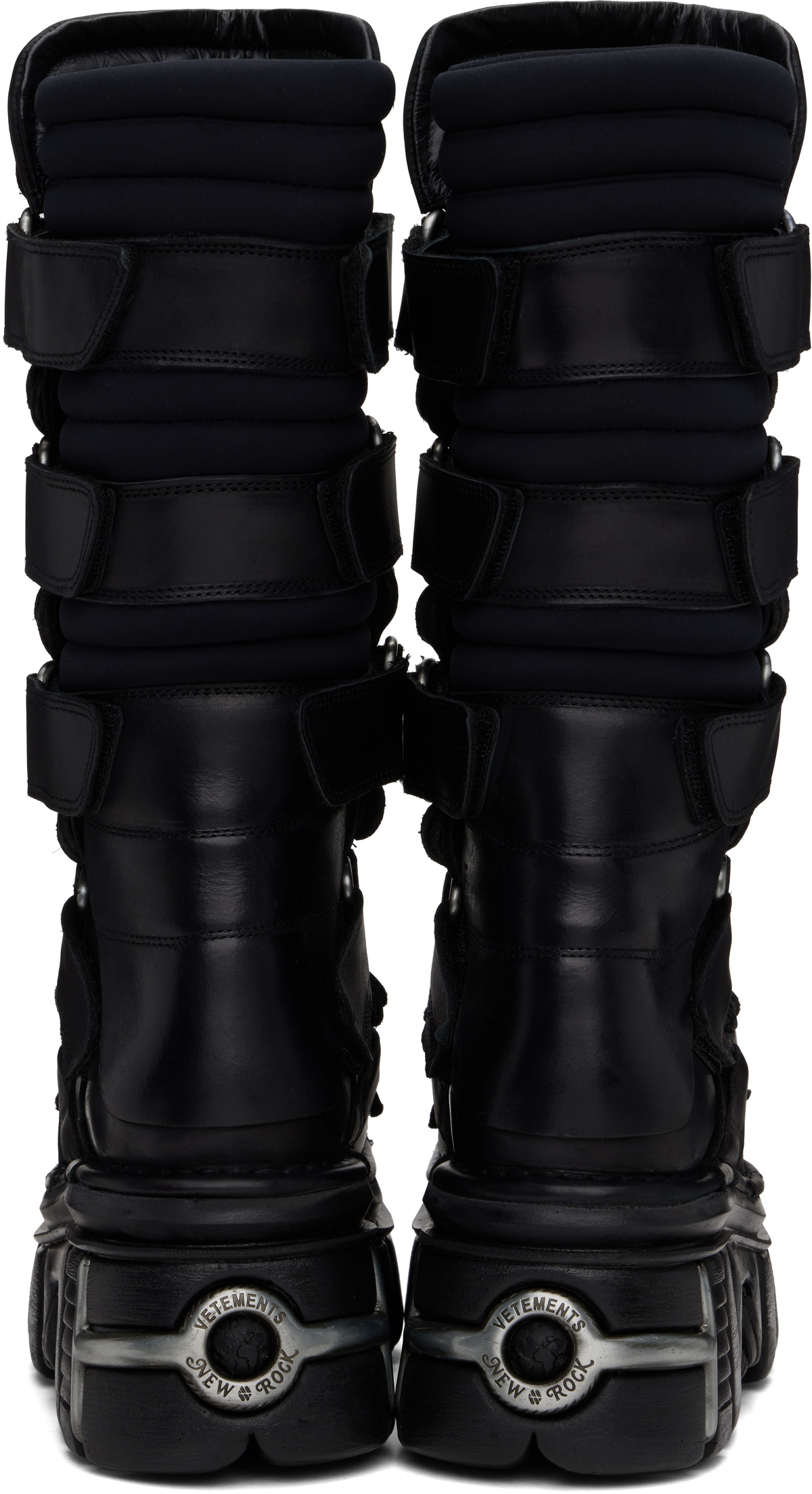 VETEMENTS Black New Rock Edition Tower Boots