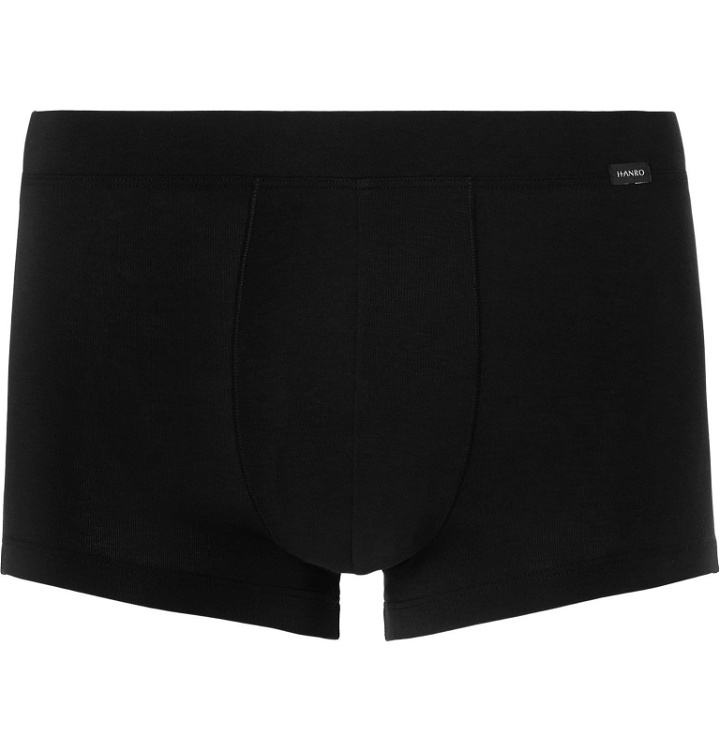 Photo: Hanro - Stretch Lyocell and Cotton-Blend Boxer Briefs - Black