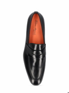 SANTONI - Blooming Leather Loafers
