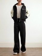 Alexander McQueen - Straight-Leg Logo-Embroidered Two-Tone Twill Track Pants - Black