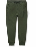 Y-3 - Tapered Logo-Appliquéd Cotton-Jersey Sweatpants - Green