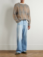 FRAME - Argyle Knitted Sweater - Brown
