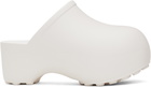 Praying White 'Praying' Clogs