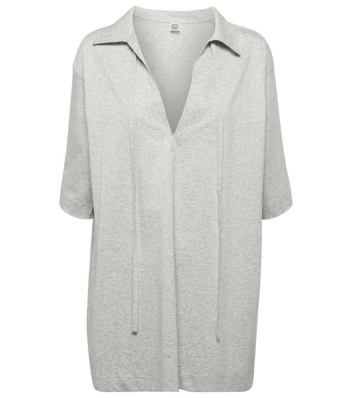 Photo: Toteme Tie-neck cotton top