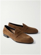 Brioni - Suede Penny Loafers - Brown