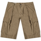 Dries Van Noten Men's Cargo Long Short in Sand