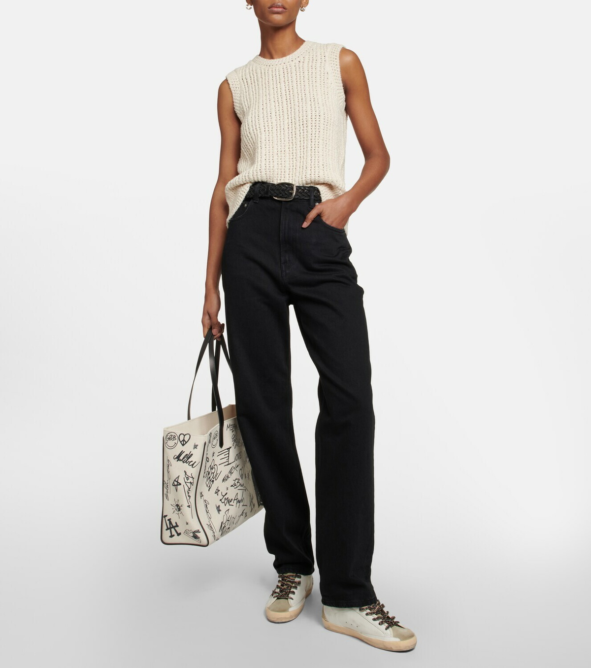 Golden Goose - California printed canvas tote