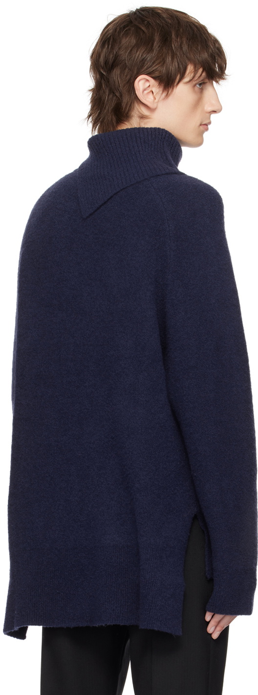 The World Is Your Oyster Navy Neckerchief Sweater