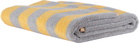 Dusen Dusen Yellow & Grey Stripe Bath Towel