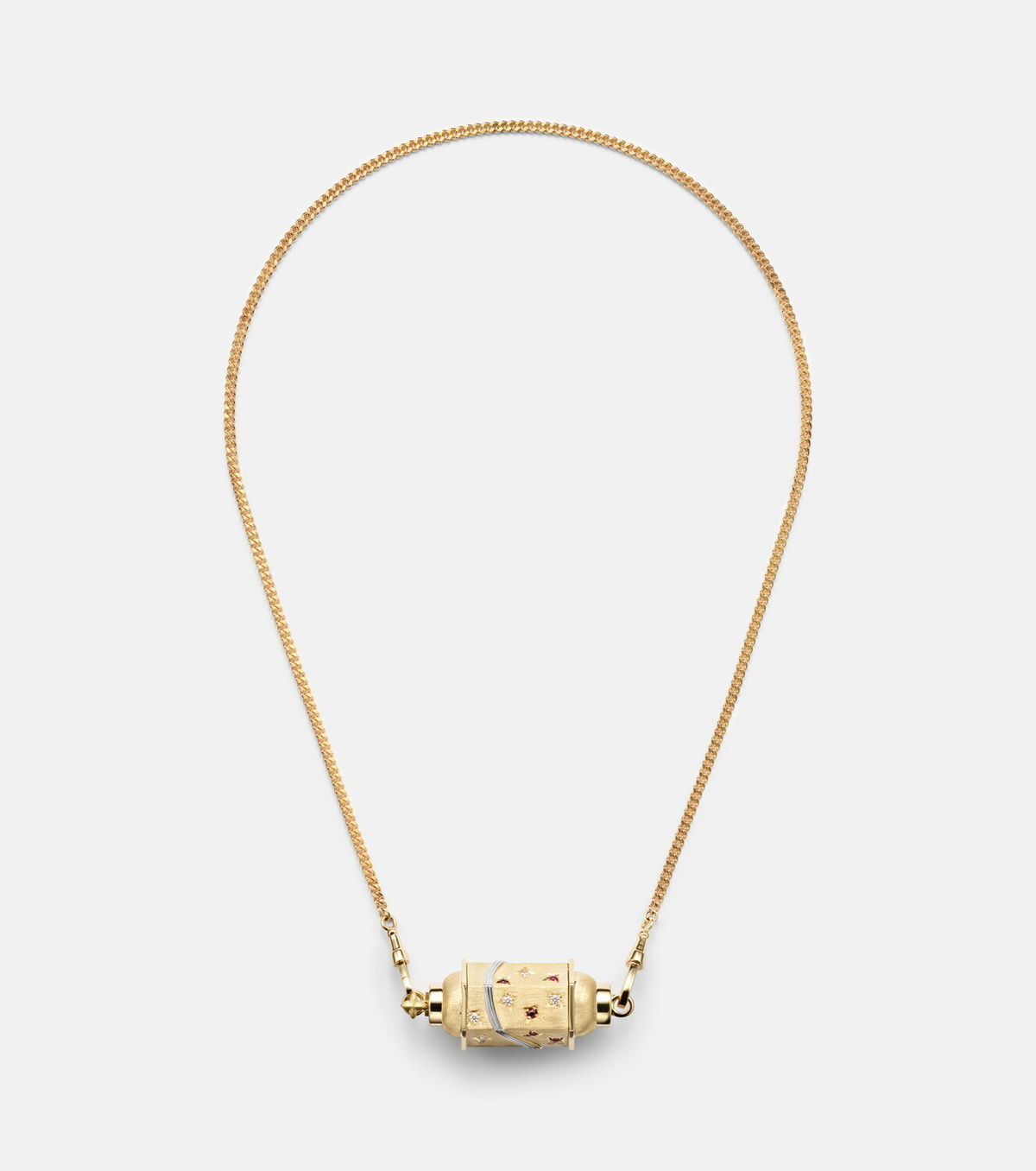 Marie Lichtenberg Milky Way 18kt gold pendant necklace with diamonds and rubies
