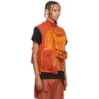 A-Cold-Wall* Orange Asymmetrical 3D Pocket Puffer Vest