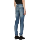 Saint Laurent Blue 70s Low-Rise Skinny Jeans