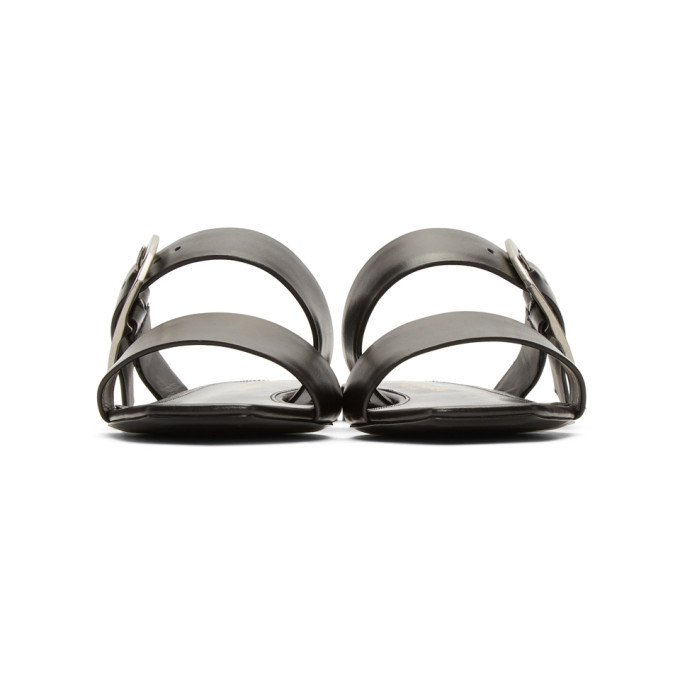 Saint laurent oak suede buckle online sandals