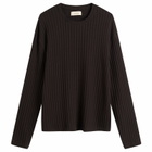 mfpen Men's Round Neck Sweater in Dark Brown Ajour Stripe