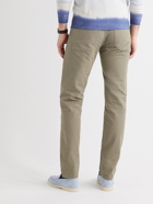 Loro Piana - Slim-Fit Cotton-Blend Trousers - Neutrals