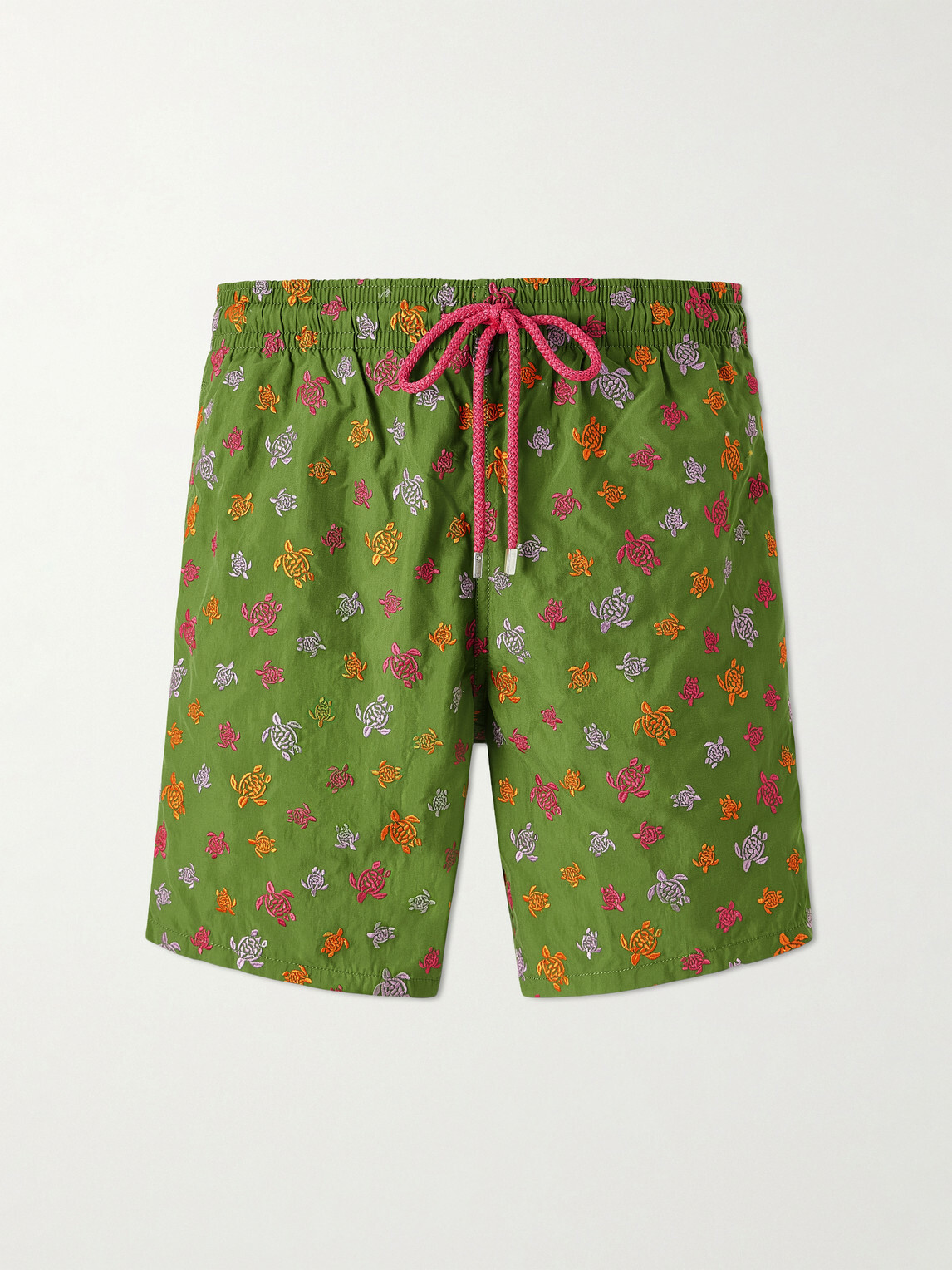 Vilebrequin - Mistral Embroidered Straight-Leg Swim Shorts - Green