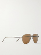 Brunello Cucinelli - Oliver Peoples Aviator-Style Gold-Tone Sunglasses