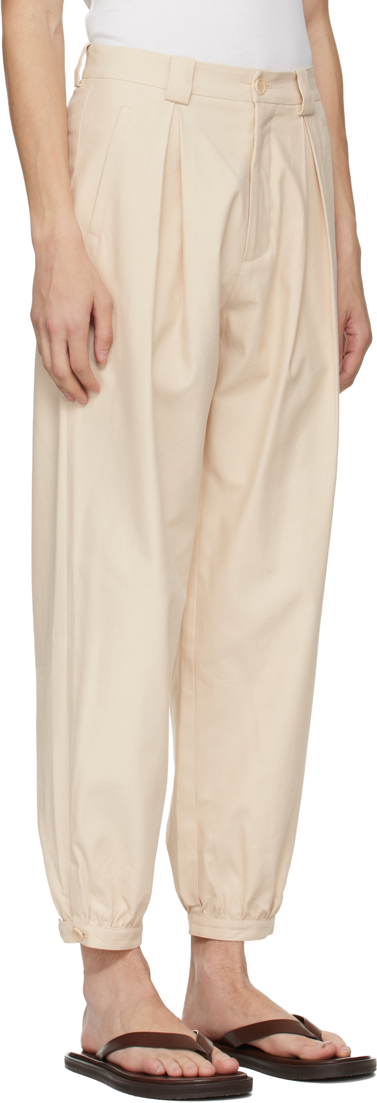 colbo Off-White Gathering Trousers