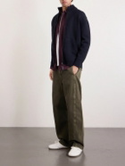 C.P. Company - Knitted Zip-Up Cardigan with Detachable Cotton Gilet - Blue