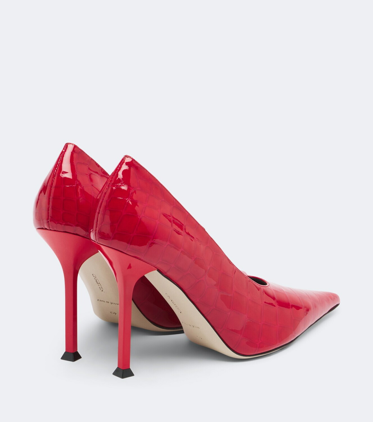 Christen Helix croc-effect patent leather pumps