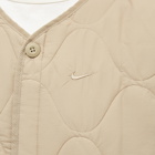 Nike Men's Life Woven Military Vest in Khaki/White