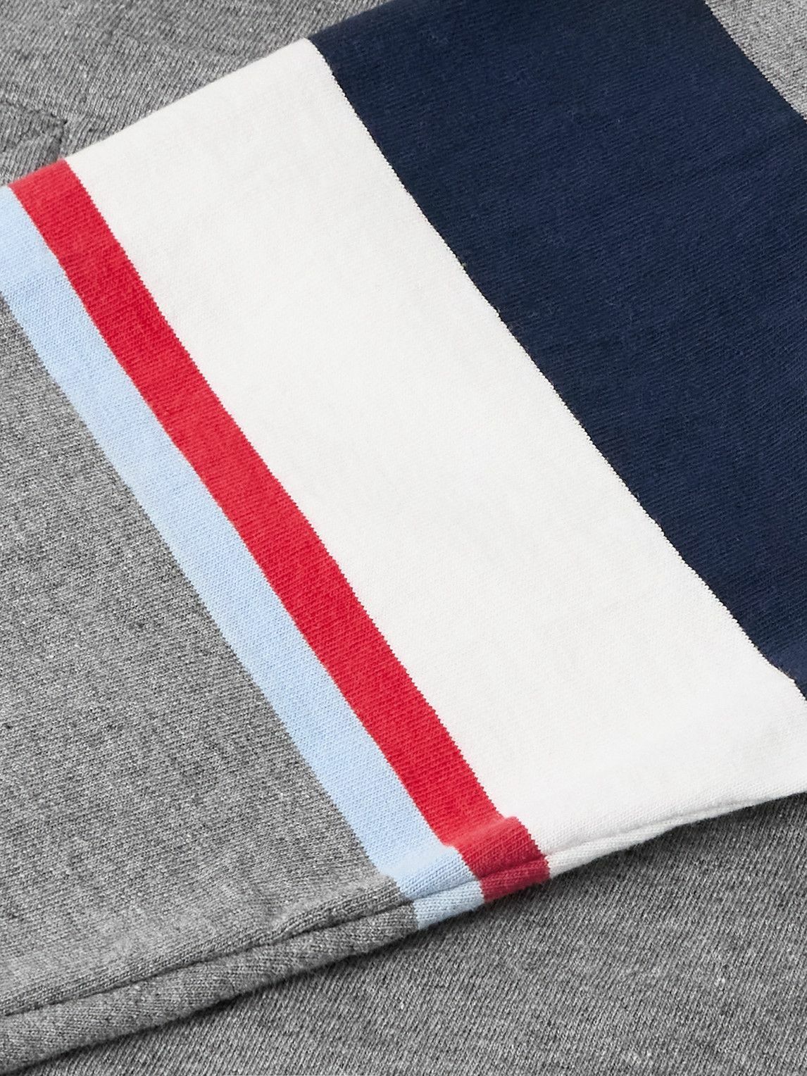Noah - Striped Cotton-Jersey Rugby Shirt - Gray