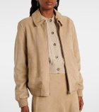 Yves Salomon Suede bomber jacket