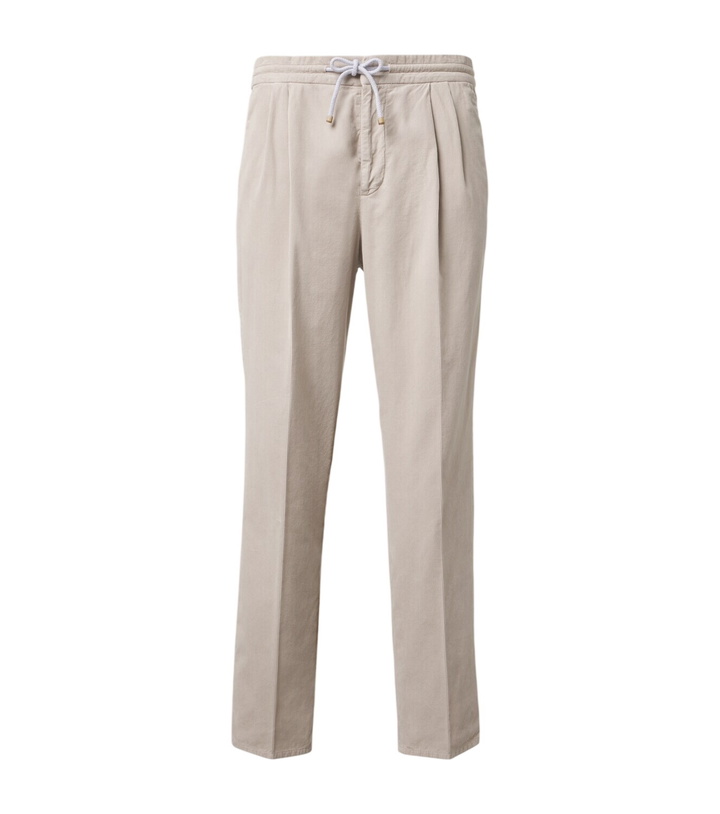 Photo: Brunello Cucinelli Cotton tapered pants