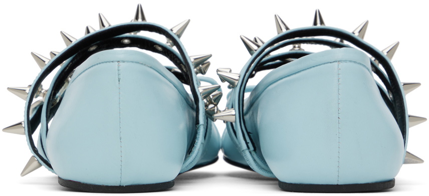 ABRA Spike Ballerina Flats ホワイト 37 ABRA Spike Ballerina Flats White 37