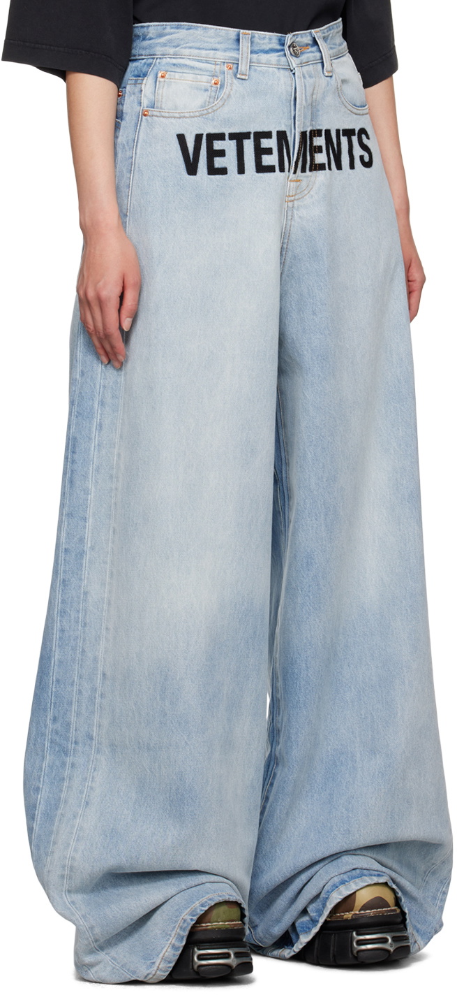 VETEMENTS Blue Baggy Jeans